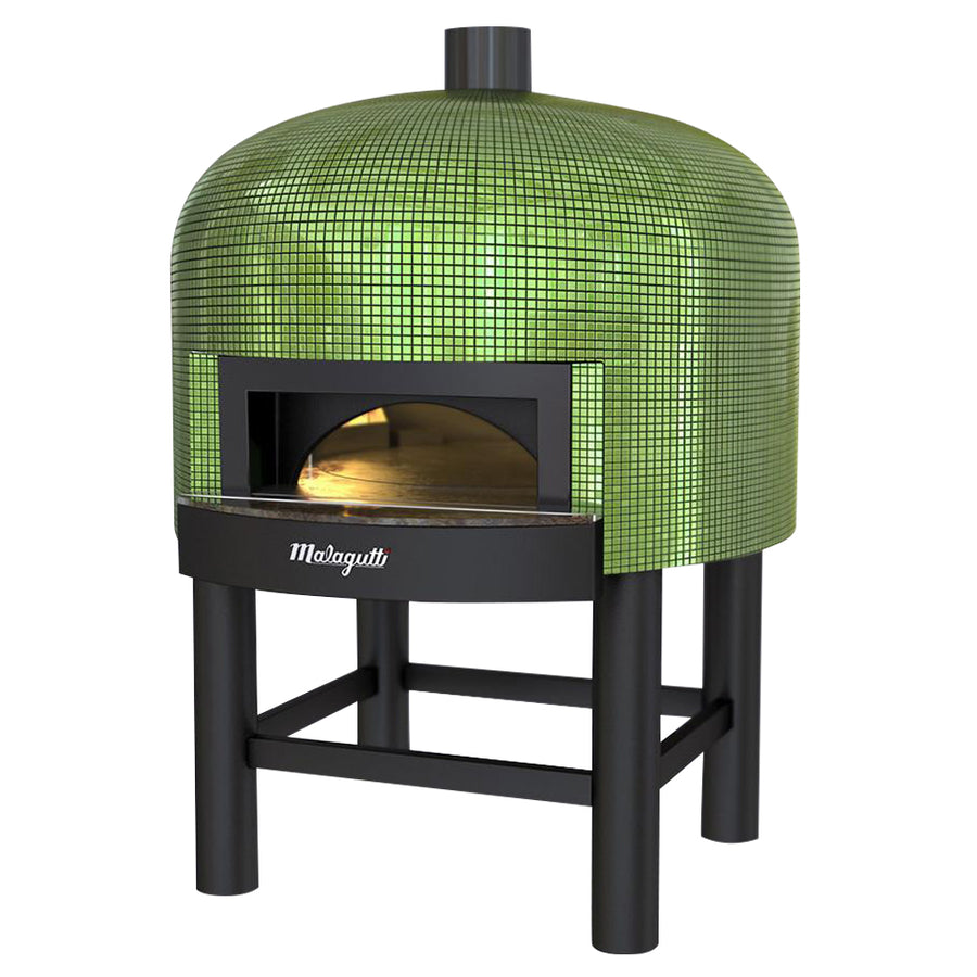 Napoli fired oven with a green tiled finish.
